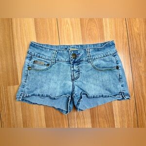 Y2K Bubblegum Denim Stretchy Short Shorts Women's size 7/8